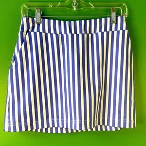 SYDNEY ELIZABETH purple/white striped golf and tennis skort